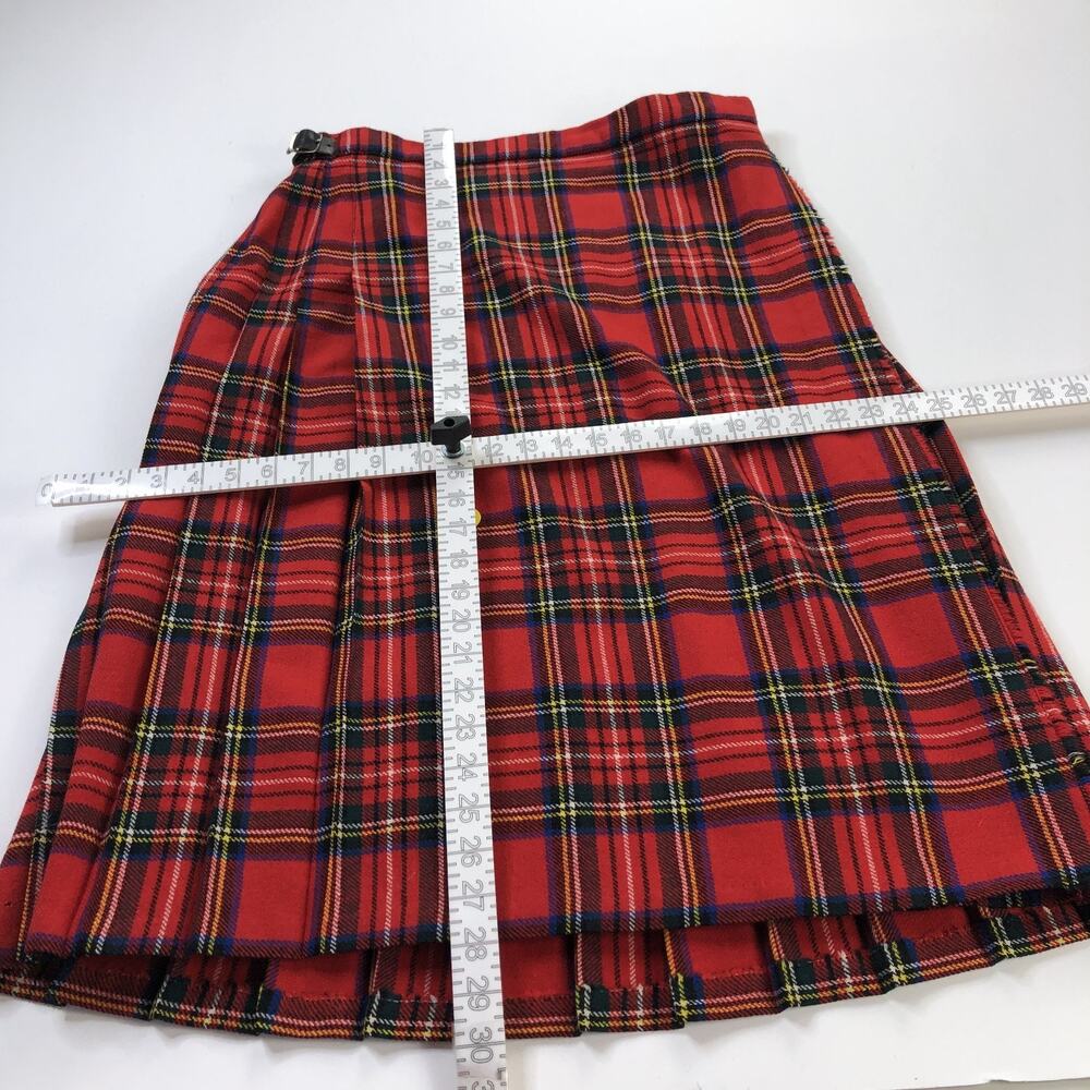 Unbranded Kilt Skirt US 16 (Fits 32In) 100% Wool Buckle Midi Skirt Tartan Plaid - Picture 6 of 12